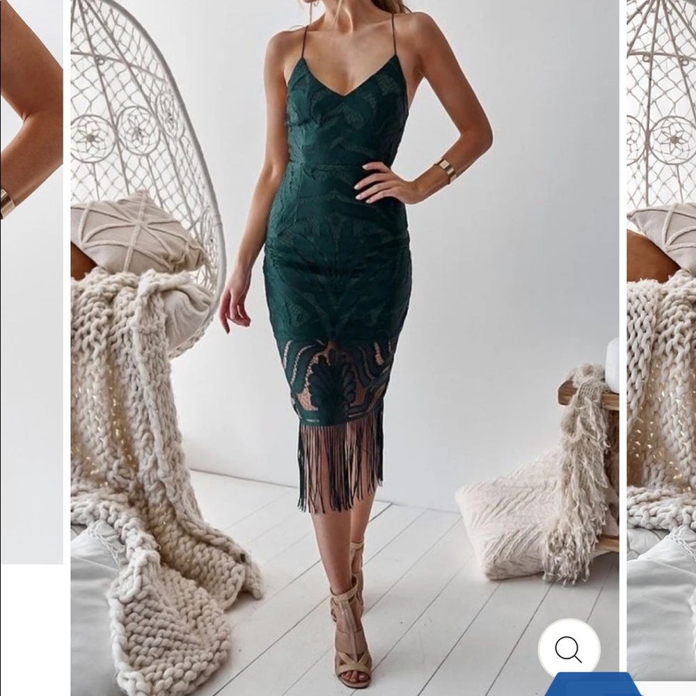 JAUS KHALEESI DRESS EMERALD GREEN